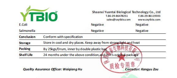 Silybin Powder COA Silybin Powder COA